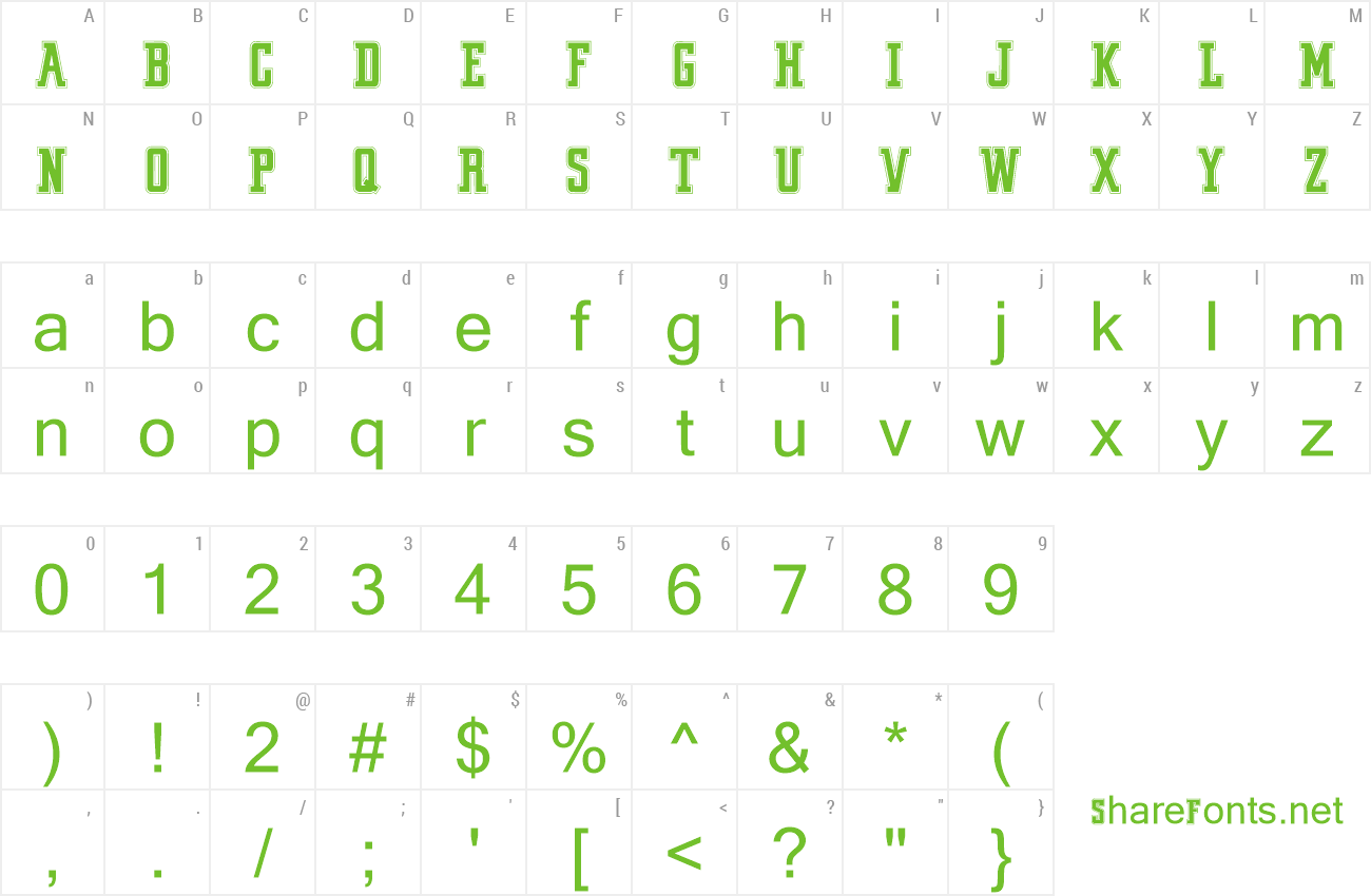 Font Vintage College Dept preview